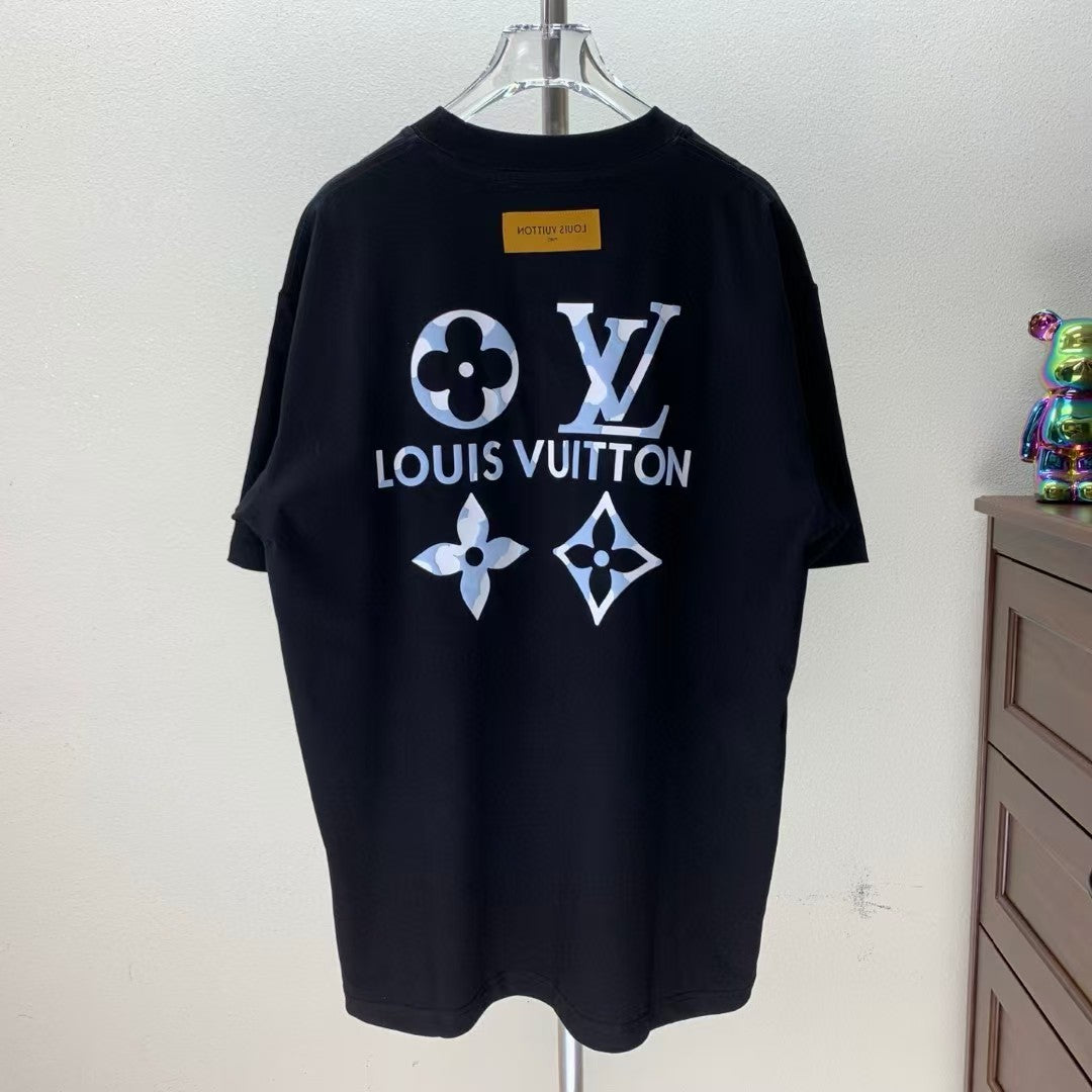 Fleece printed round neck T-shirt
