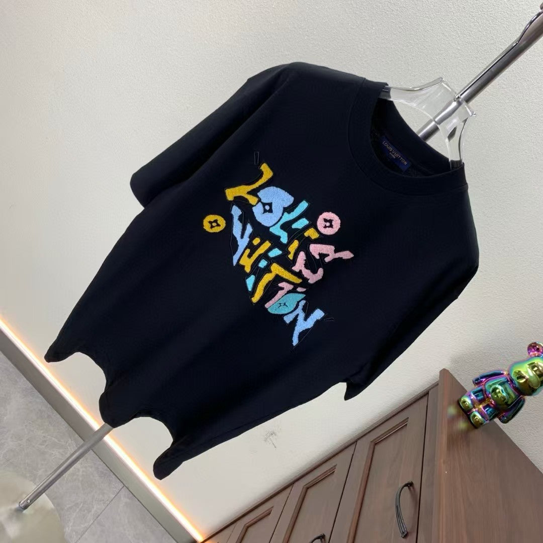 Towel Embroidered Round Neck T-shirt