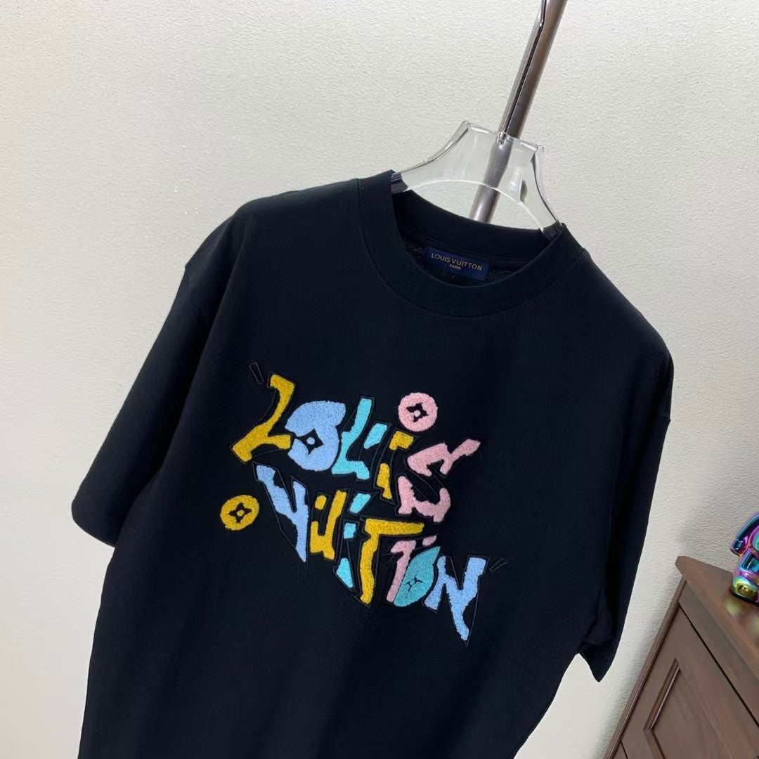 Towel Embroidered Round Neck T-shirt