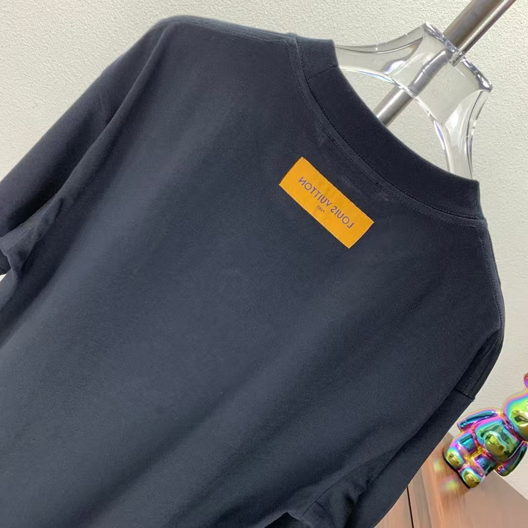 Towel Embroidered Round Neck T-shirt