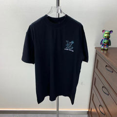 Embroidered round neck T-shirt