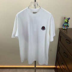 Hollow out patchwork embroidered short sleeved t-shirt