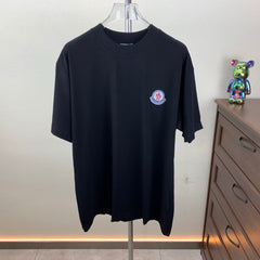 Hollow out patchwork embroidered short sleeved t-shirt