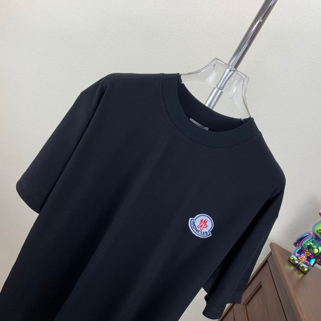 Hollow out patchwork embroidered short sleeved t-shirt