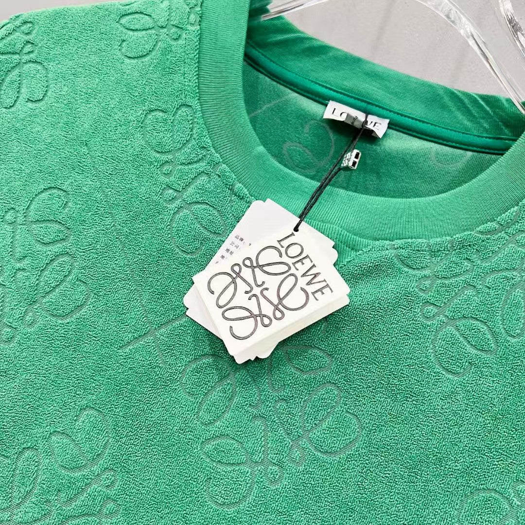 Customized Jacquard Fabric Round Neck T-shirt
