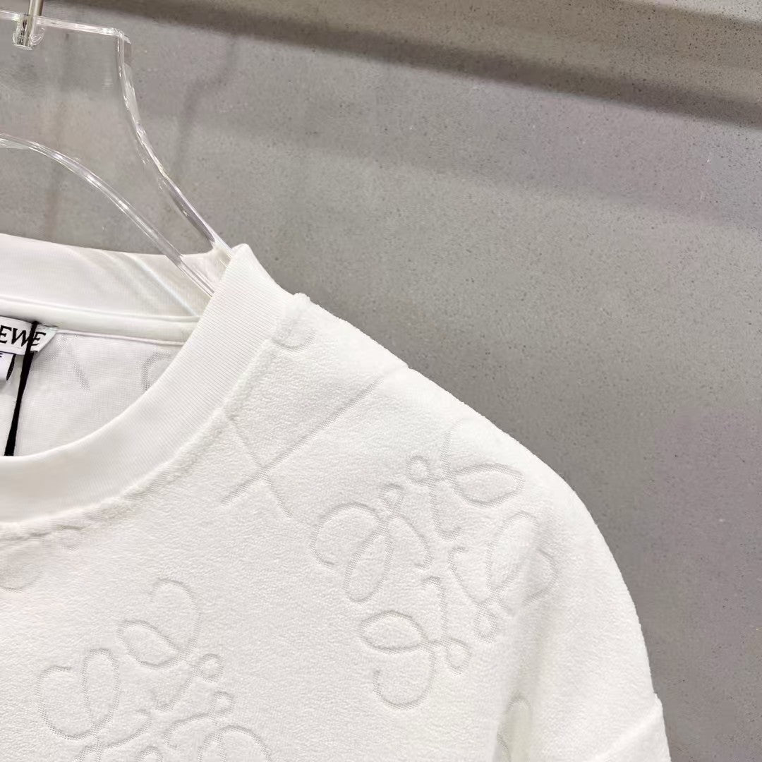 Customized Jacquard Fabric Round Neck T-shirt