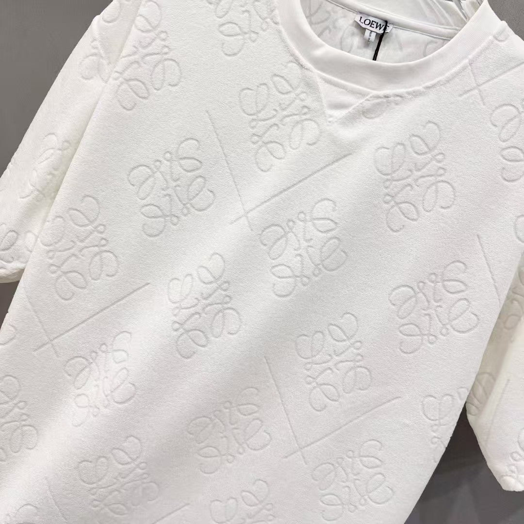 Customized Jacquard Fabric Round Neck T-shirt