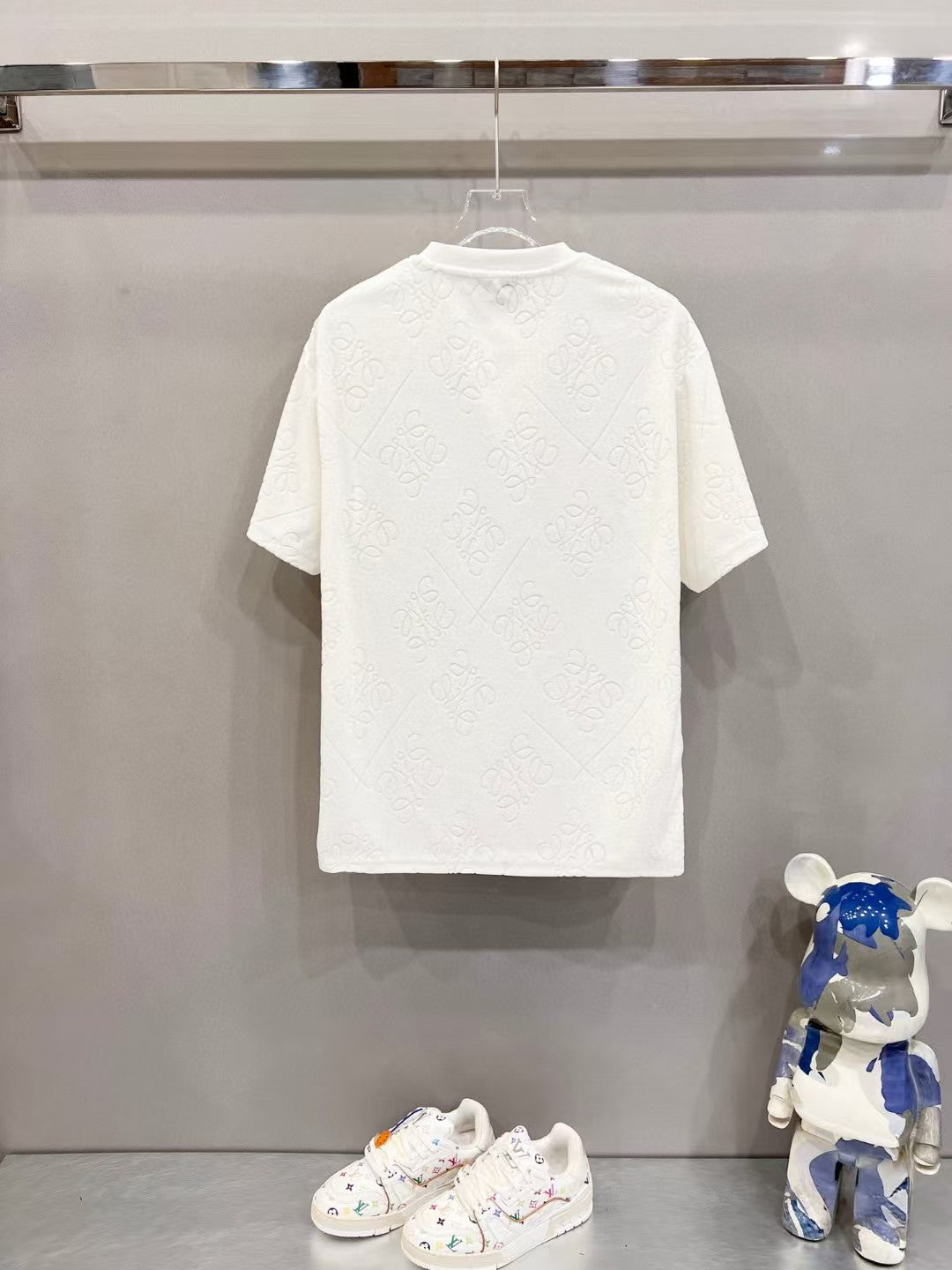 Customized Jacquard Fabric Round Neck T-shirt