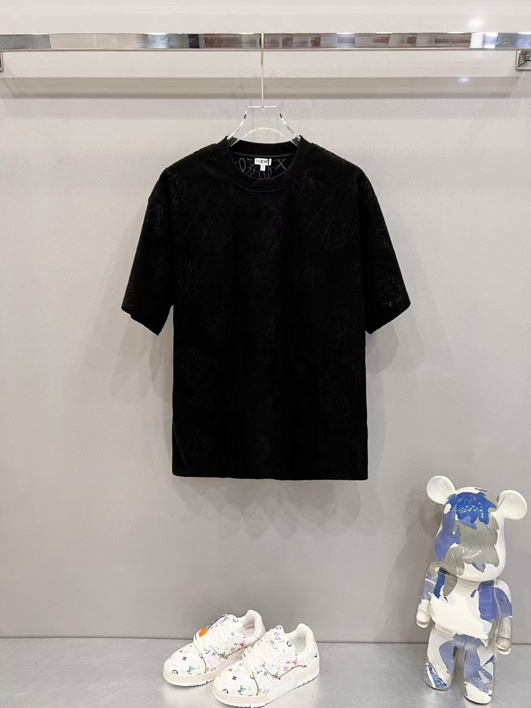 Customized Jacquard Fabric Round Neck T-shirt