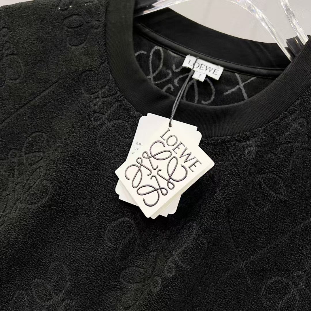 Customized Jacquard Fabric Round Neck T-shirt