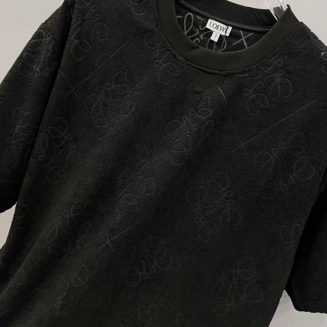 Customized Jacquard Fabric Round Neck T-shirt