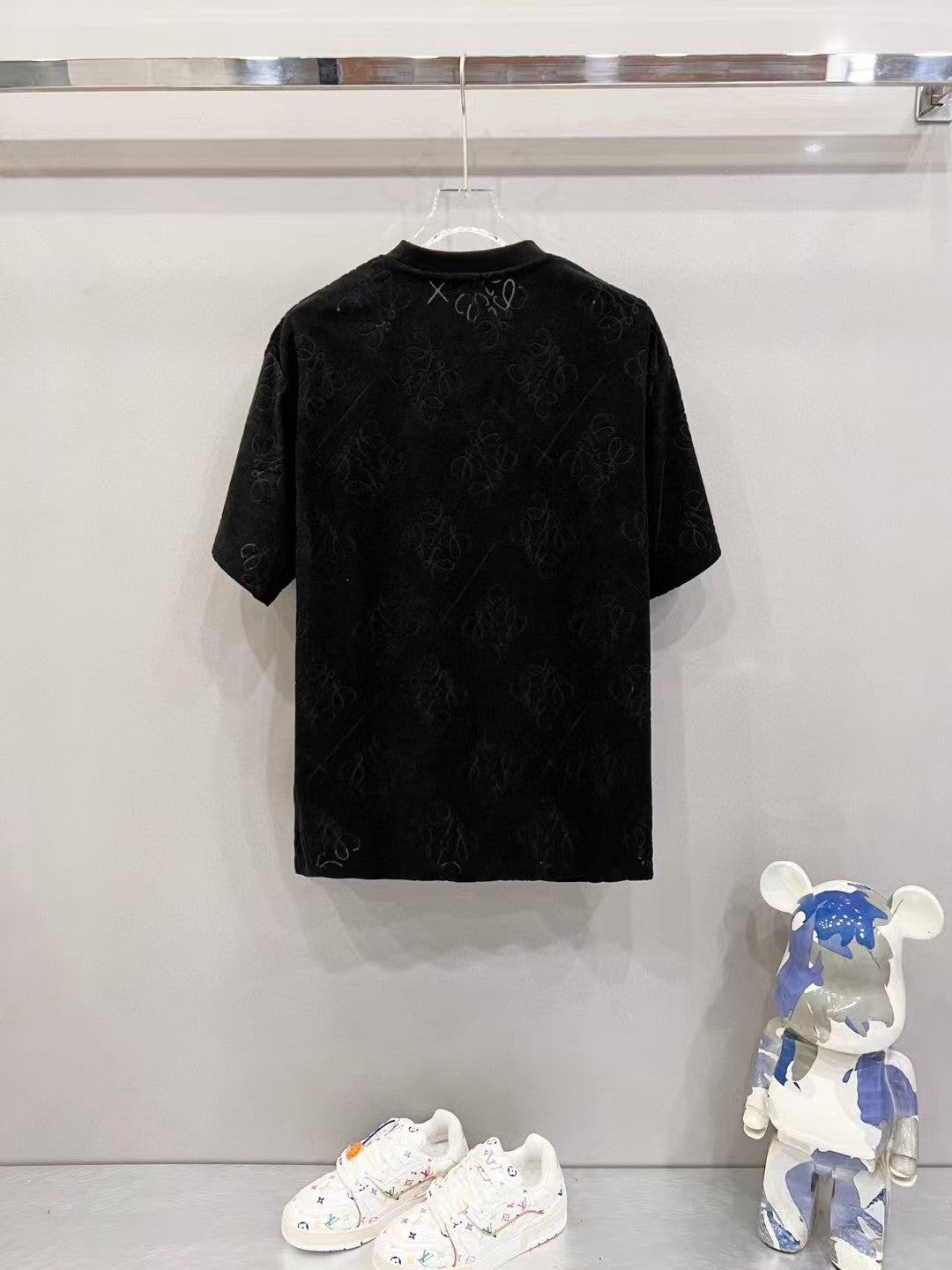 Customized Jacquard Fabric Round Neck T-shirt