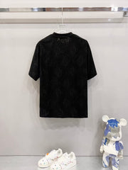 Customized Jacquard Fabric Round Neck T-shirt
