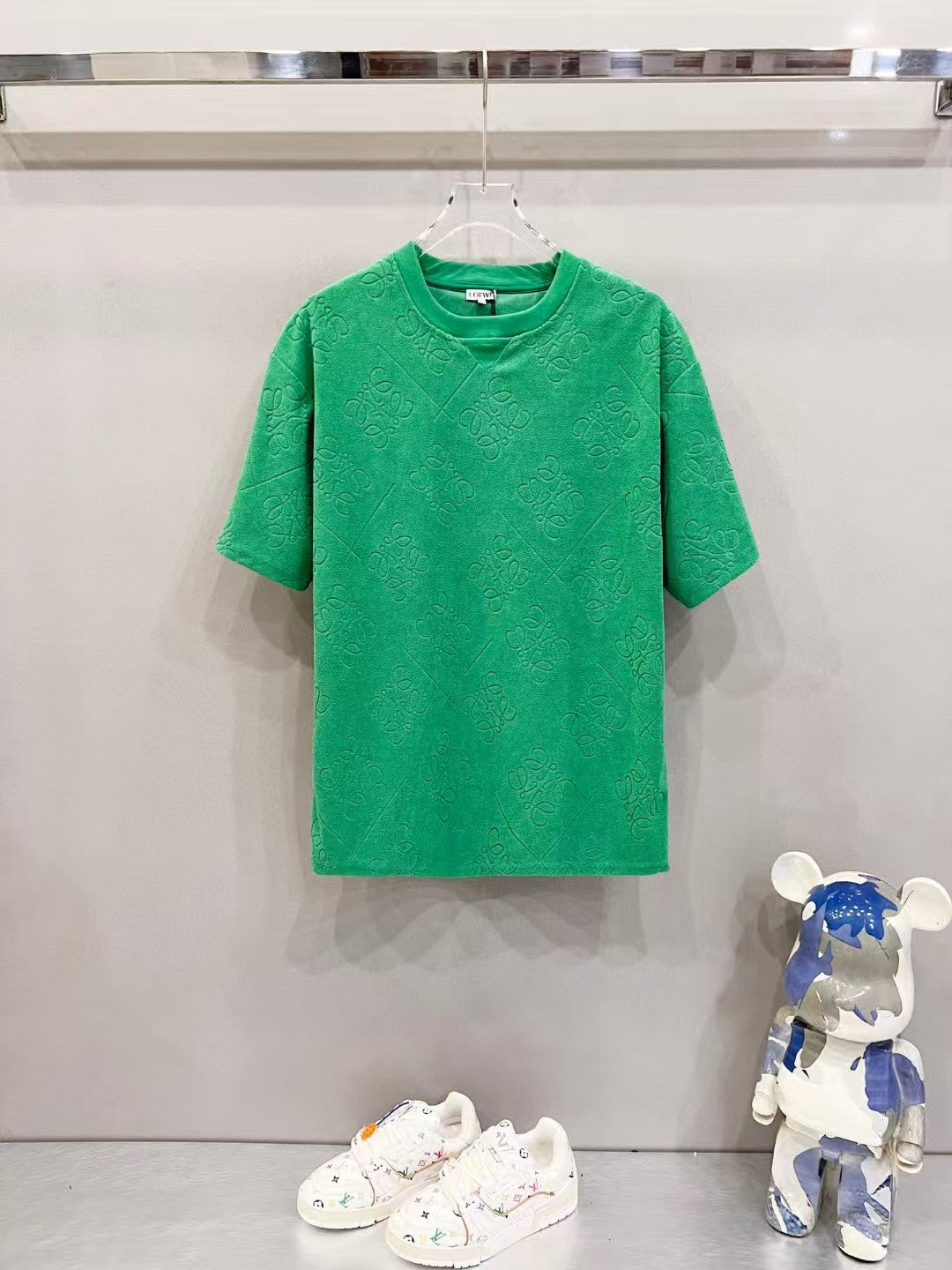 Customized Jacquard Fabric Round Neck T-shirt