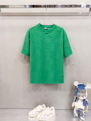 Customized Jacquard Fabric Round Neck T-shirt