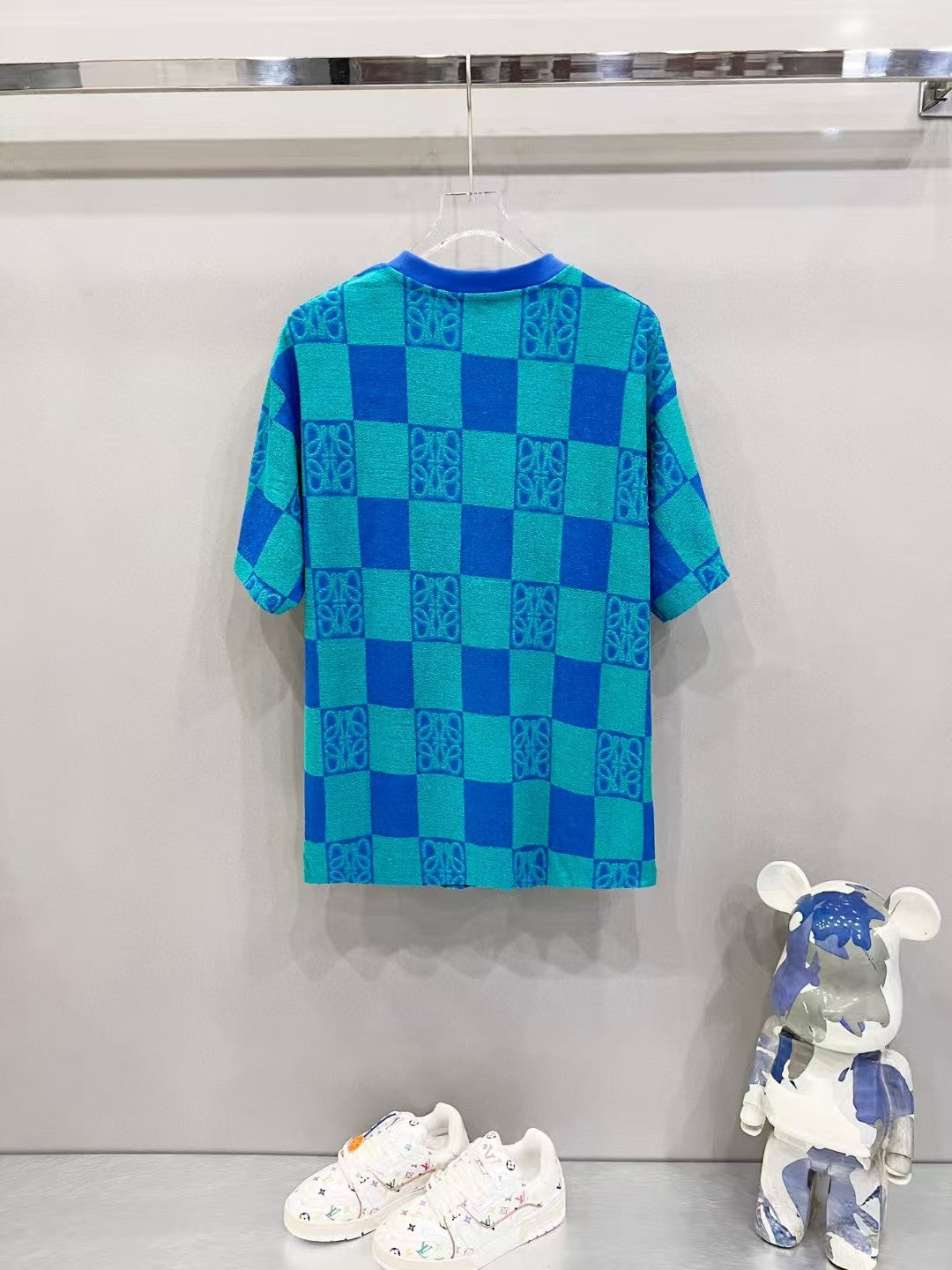 Customized towel fabric round neck T-shirt
