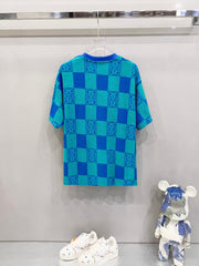 Customized towel fabric round neck T-shirt