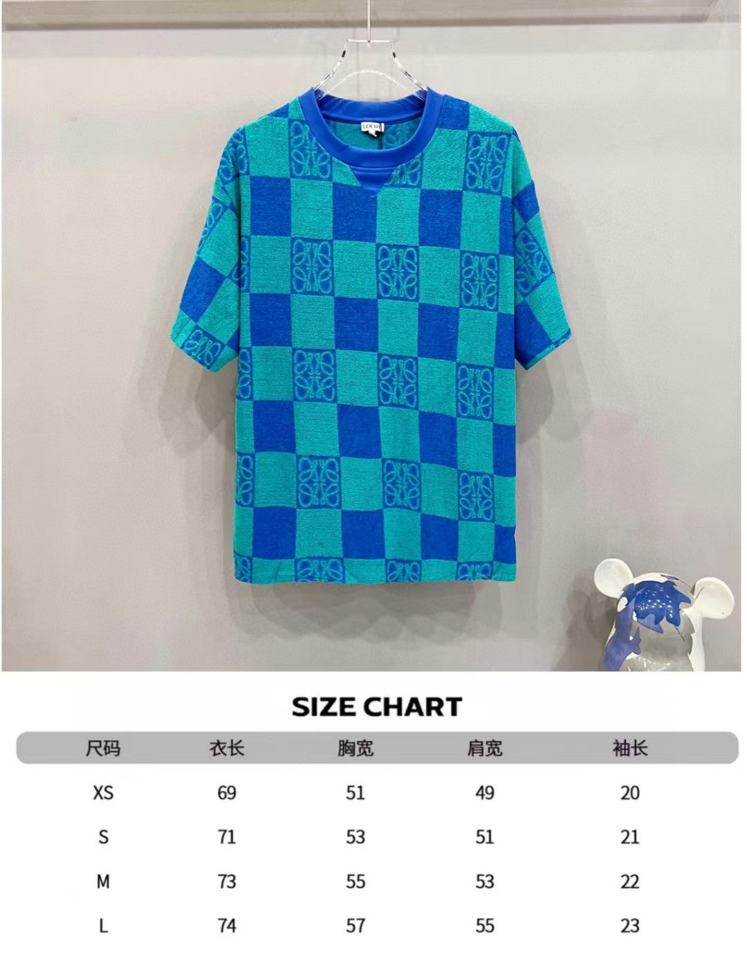 Customized towel fabric round neck T-shirt