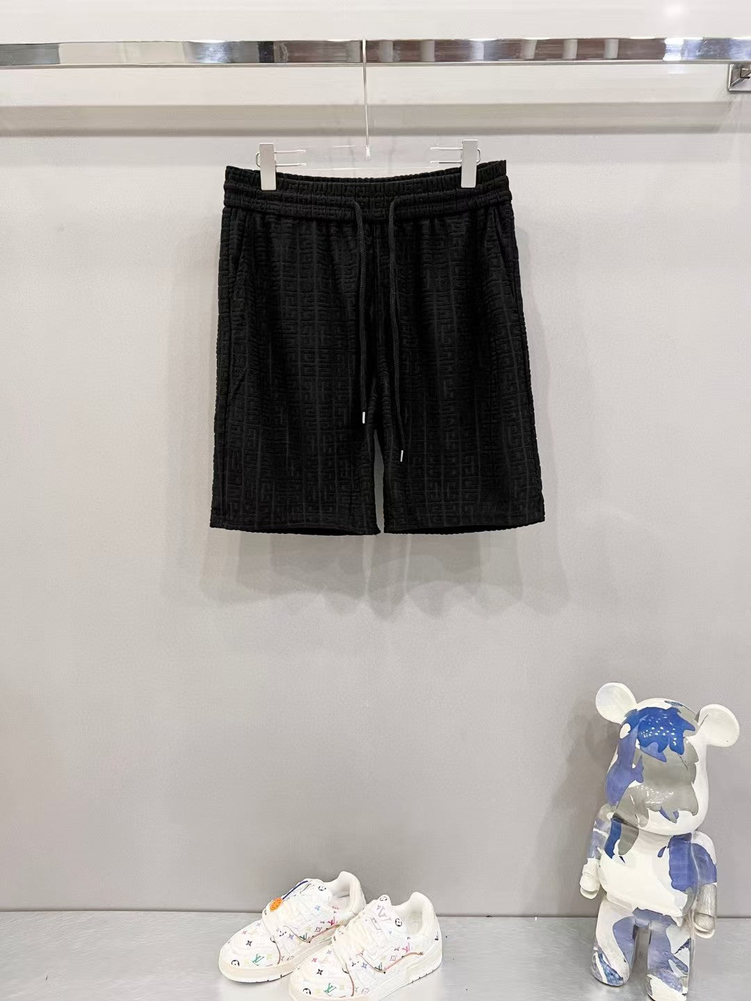 Jacquard fabric shorts