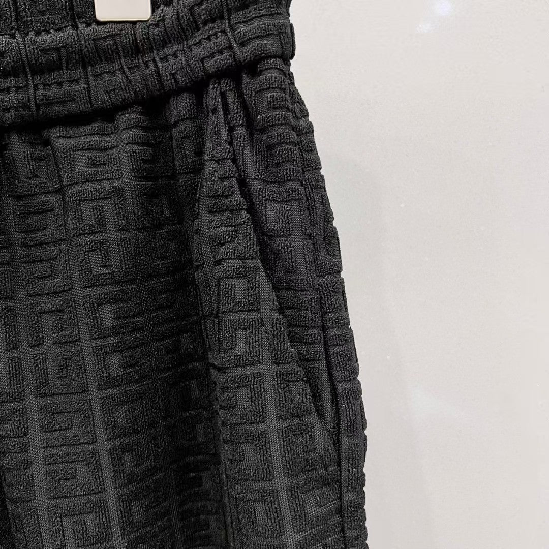 Jacquard fabric shorts