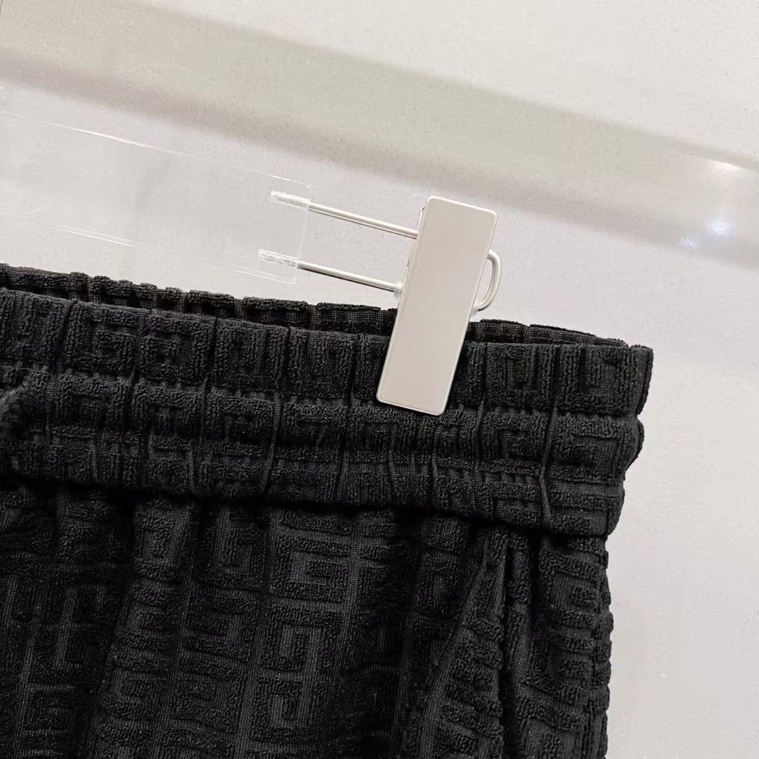 Jacquard fabric shorts