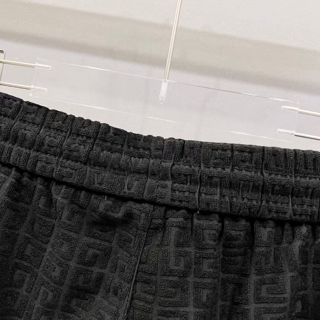 Jacquard fabric shorts