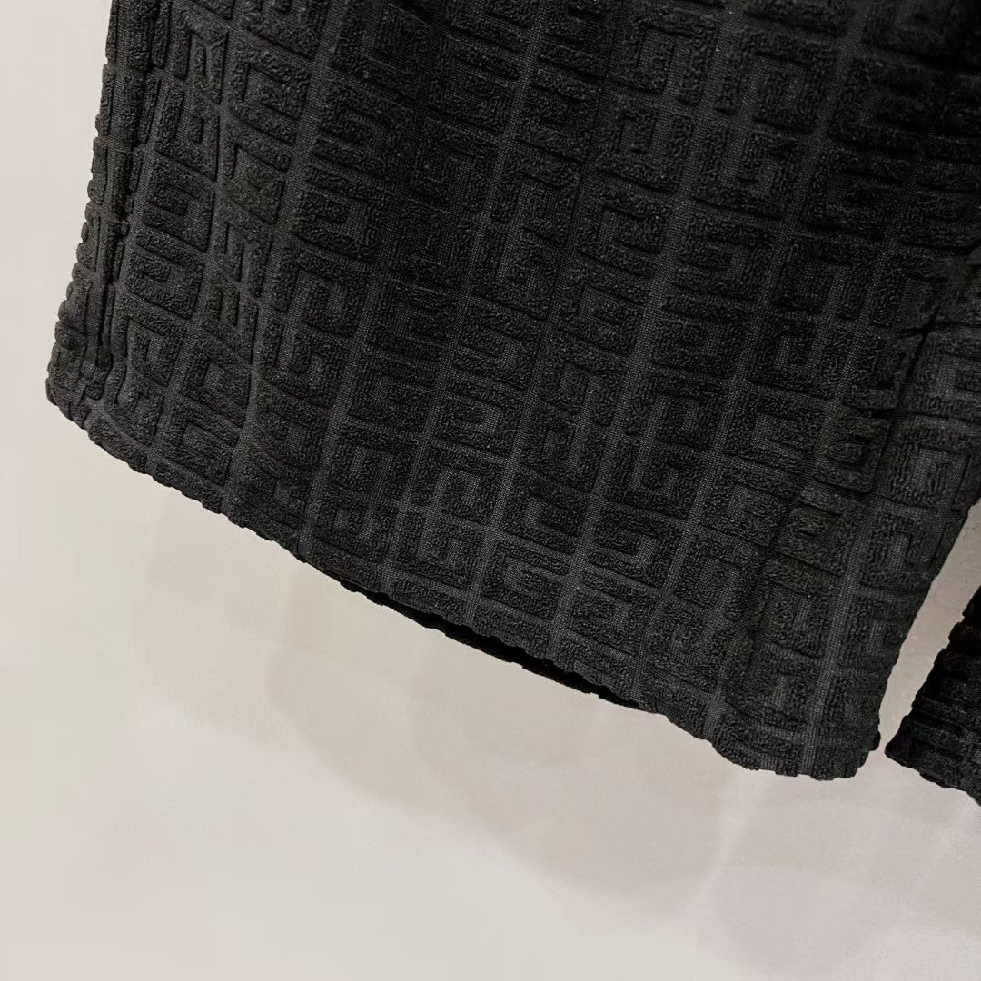 Jacquard fabric shorts