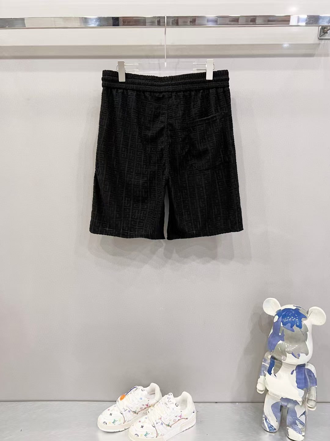 Jacquard fabric shorts