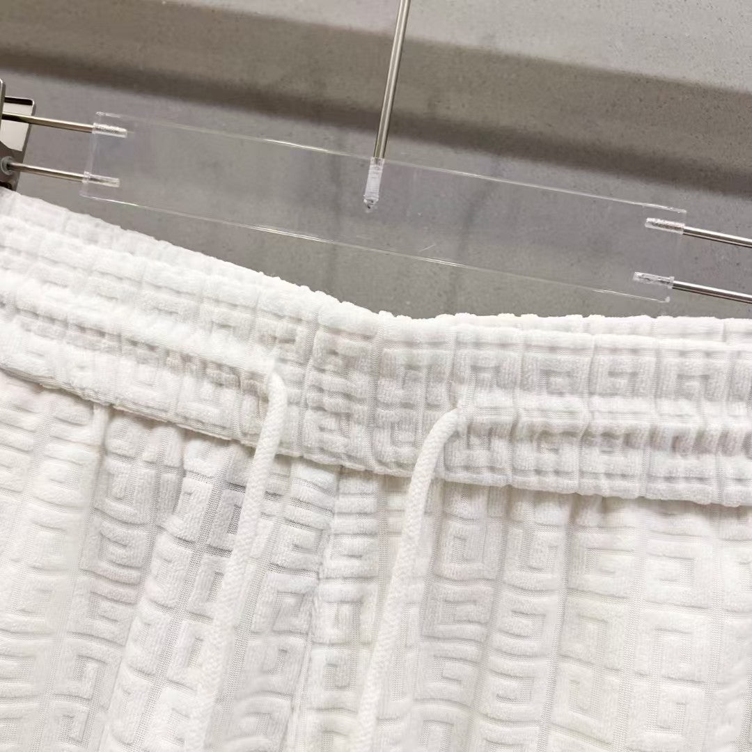 Jacquard fabric shorts