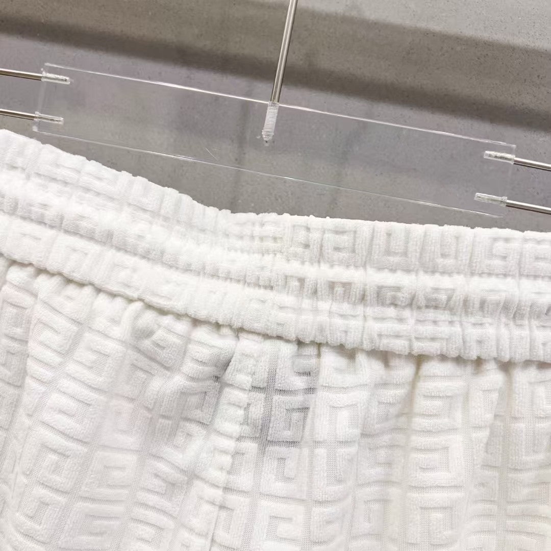 Jacquard fabric shorts
