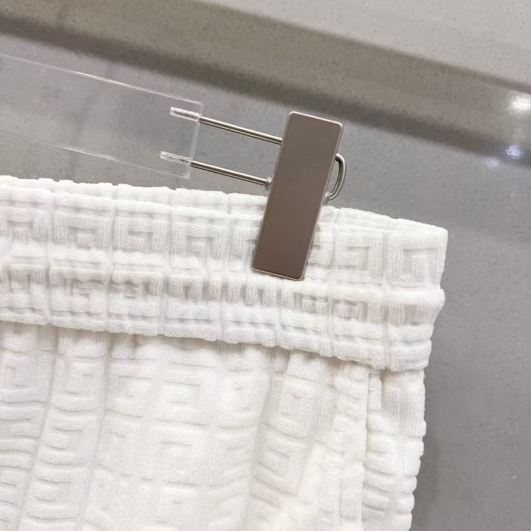 Jacquard fabric shorts
