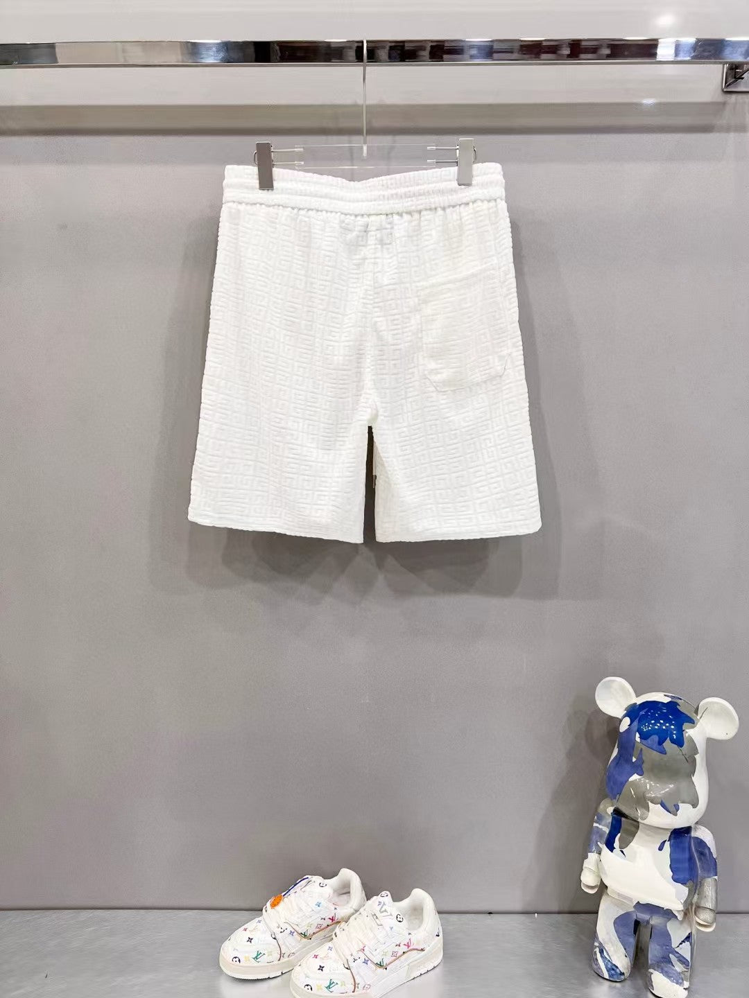 Jacquard fabric shorts