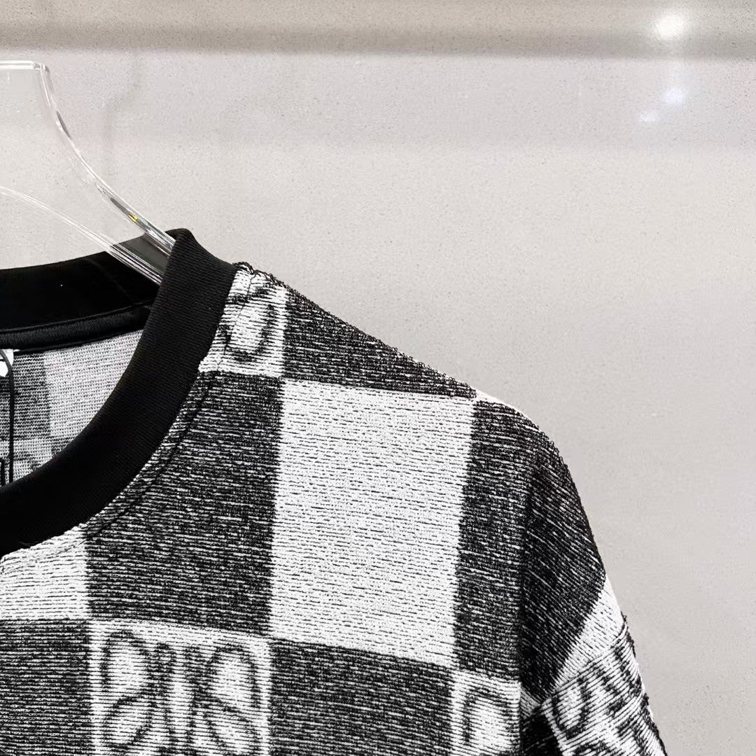 Towel fabric round neck T-shirt