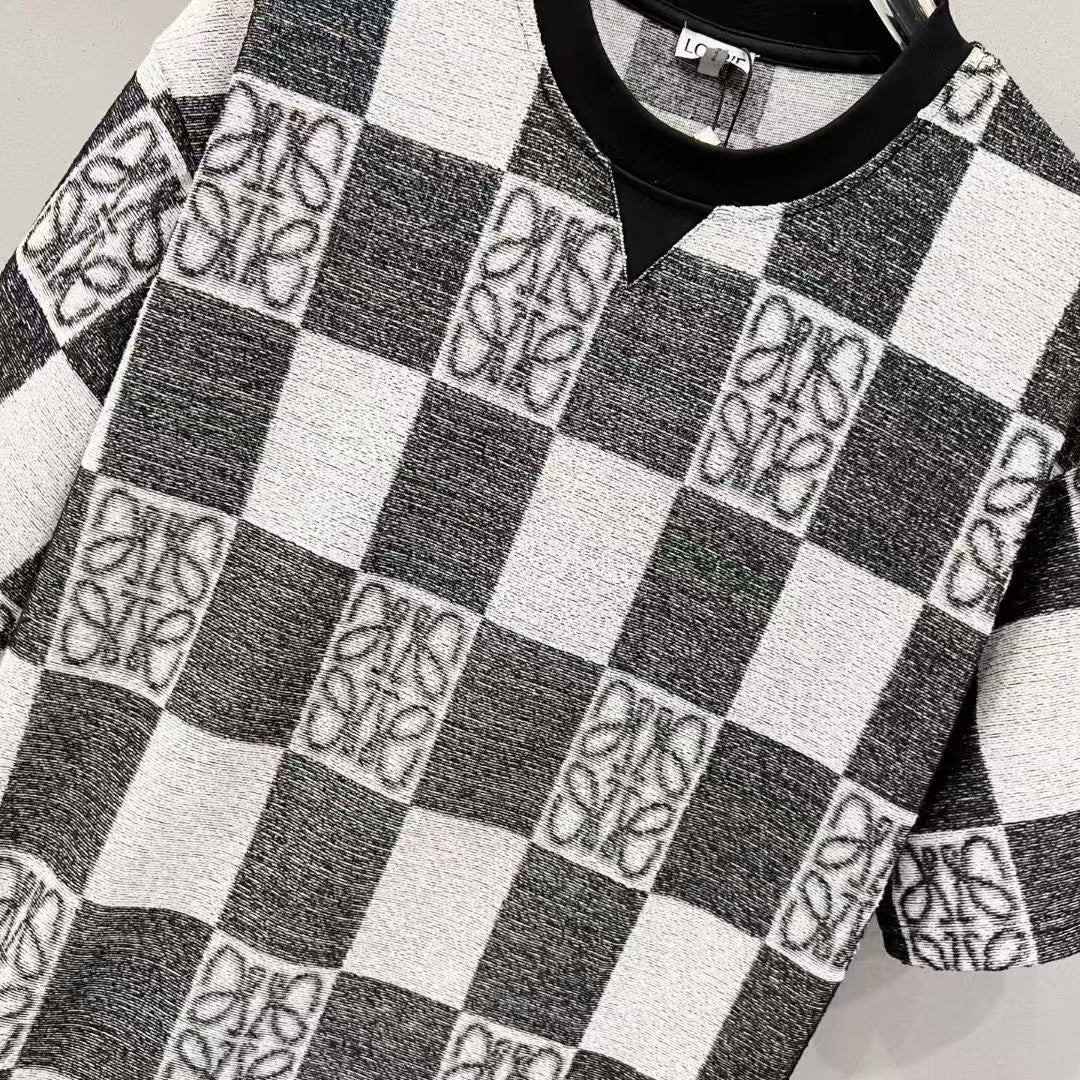 Towel fabric round neck T-shirt