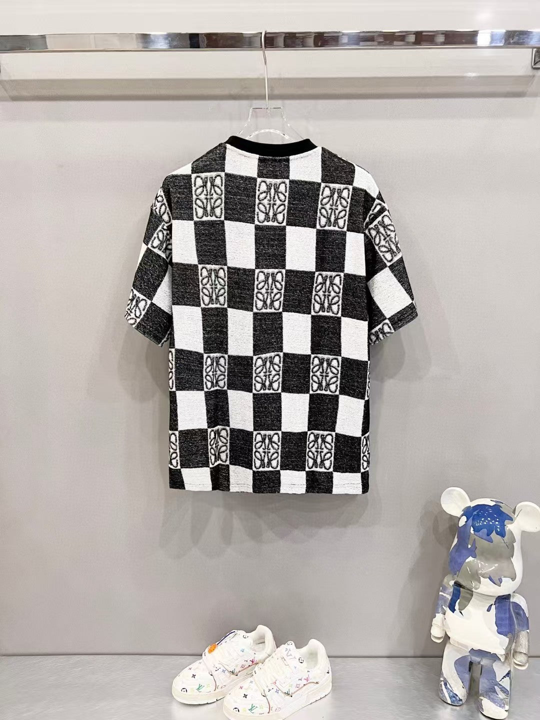 Towel fabric round neck T-shirt