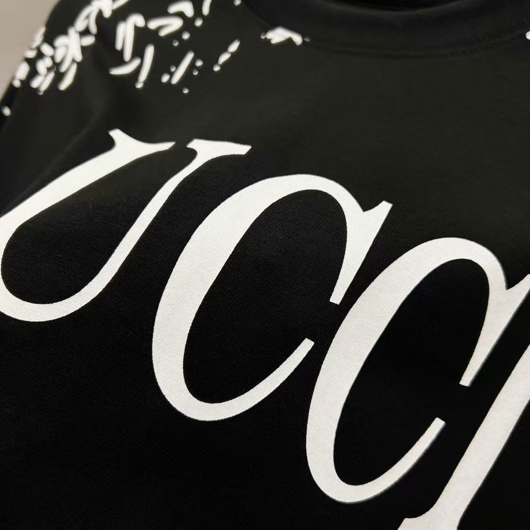 Cotton round neck short sleeved T-shirt