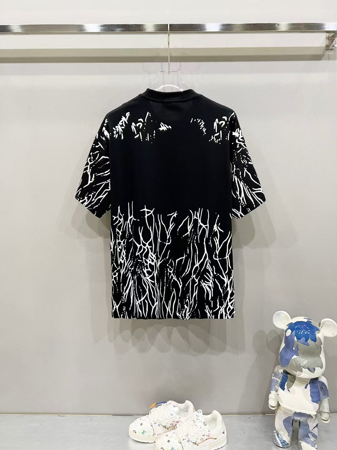 Cotton round neck short sleeved T-shirt