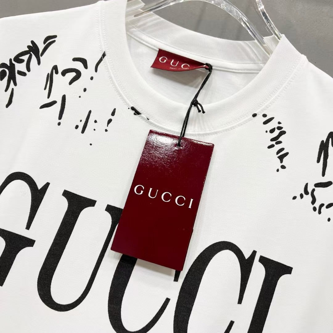 Cotton round neck short sleeved T-shirt