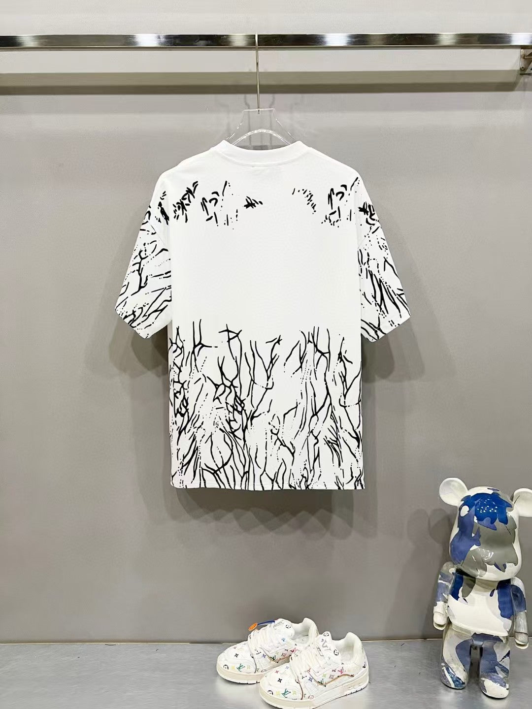 Cotton round neck short sleeved T-shirt