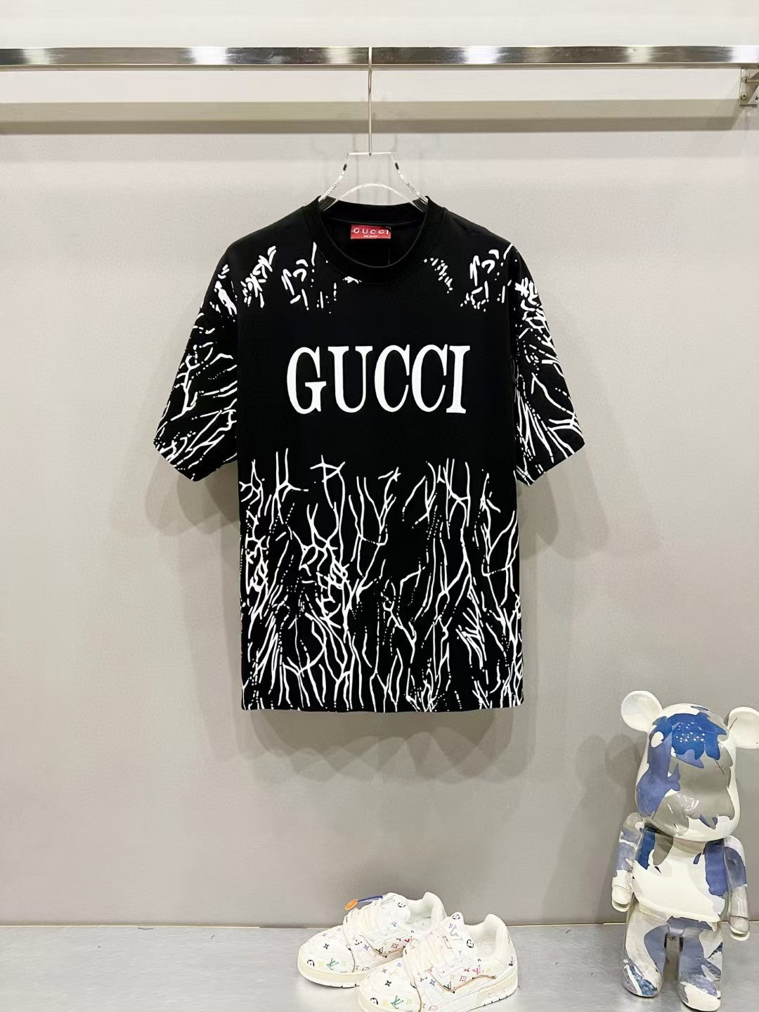 Cotton round neck short sleeved T-shirt