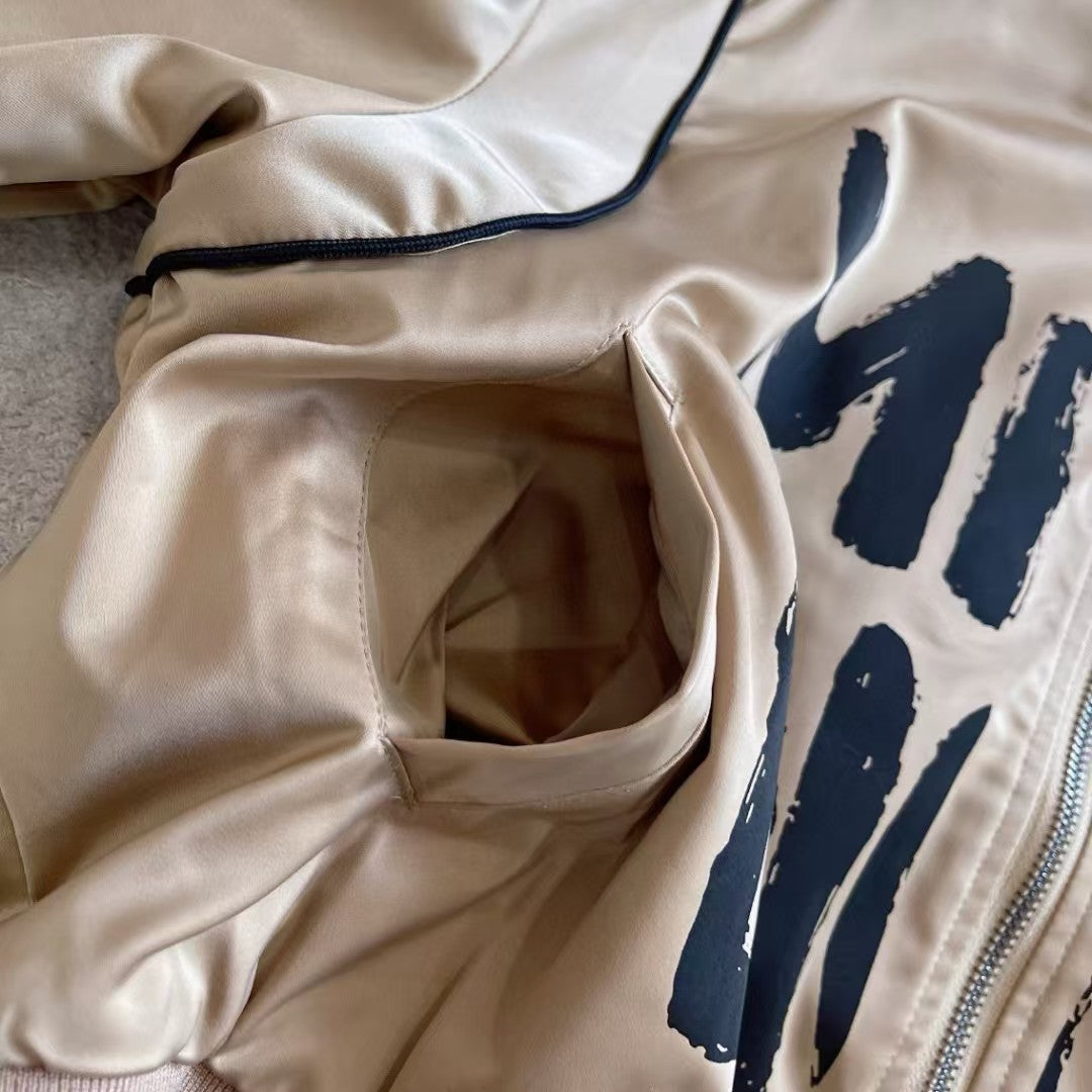 Letter printed decorative jacket jacket