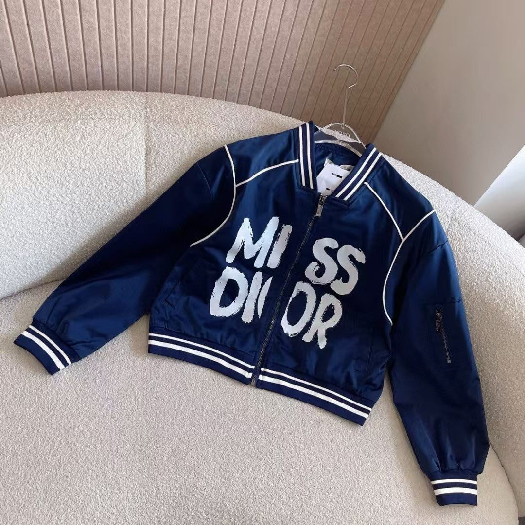 Letter printed decorative jacket jacket