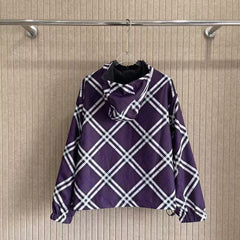 Double sided hooded short jacket