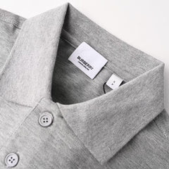 Classic plaid lapel T-shirt