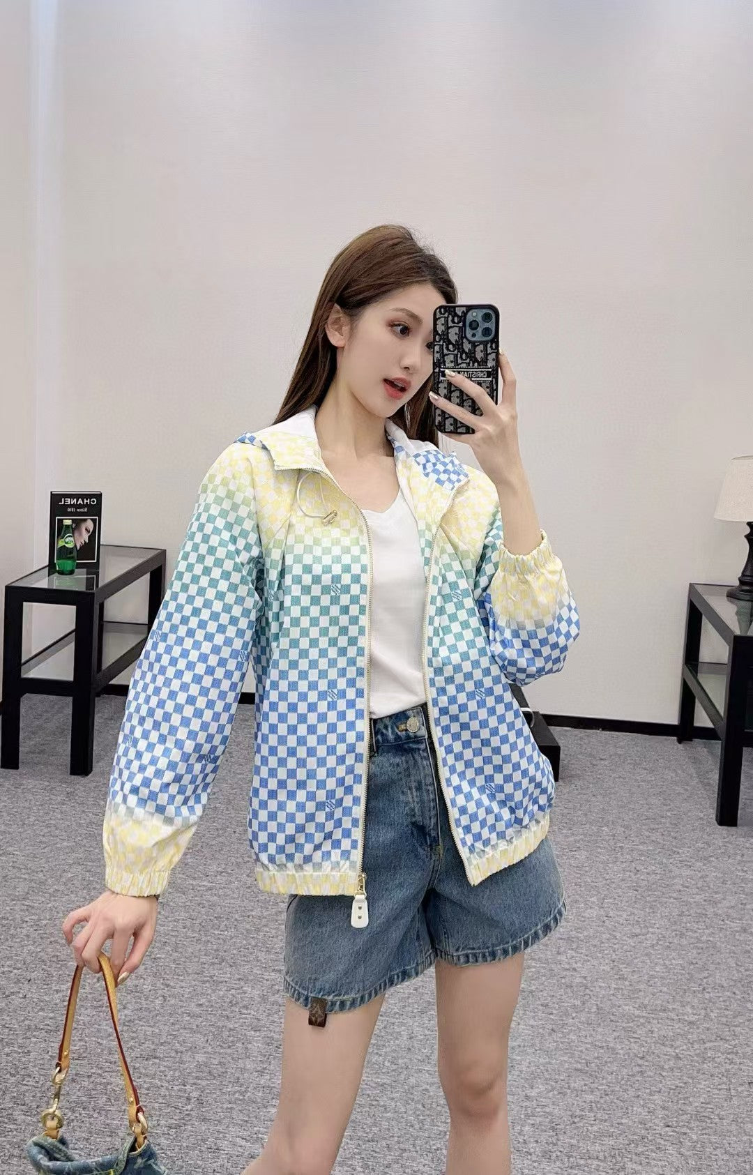 Gradient hooded assault jacket jacket