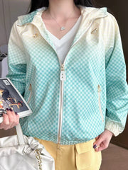 Gradient hooded assault jacket jacket