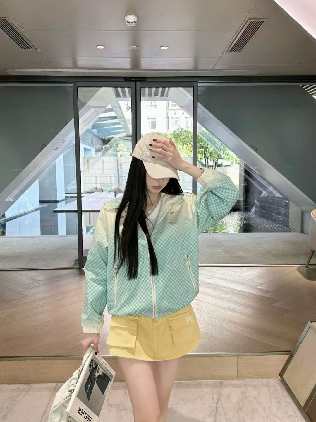 Gradient hooded assault jacket jacket
