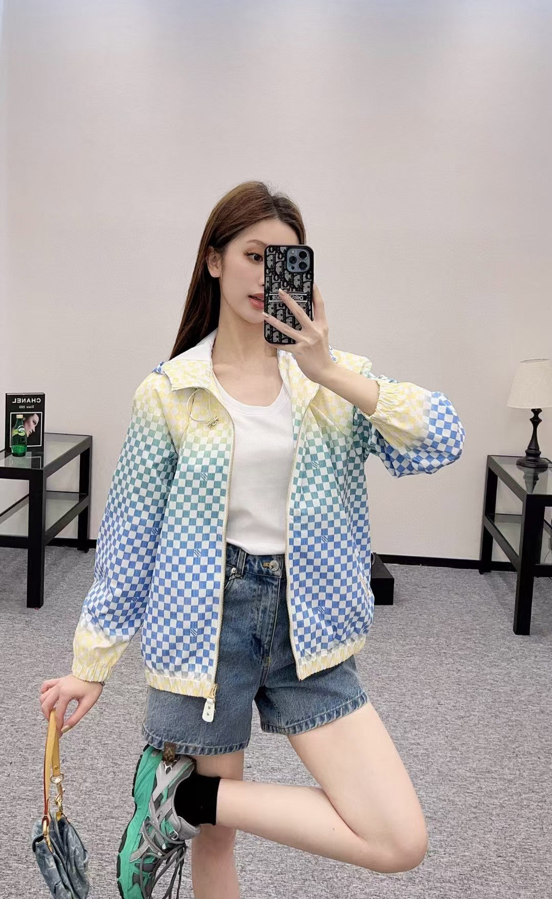 Gradient hooded assault jacket jacket