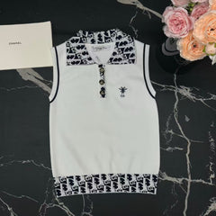 Jacquard knitted vest