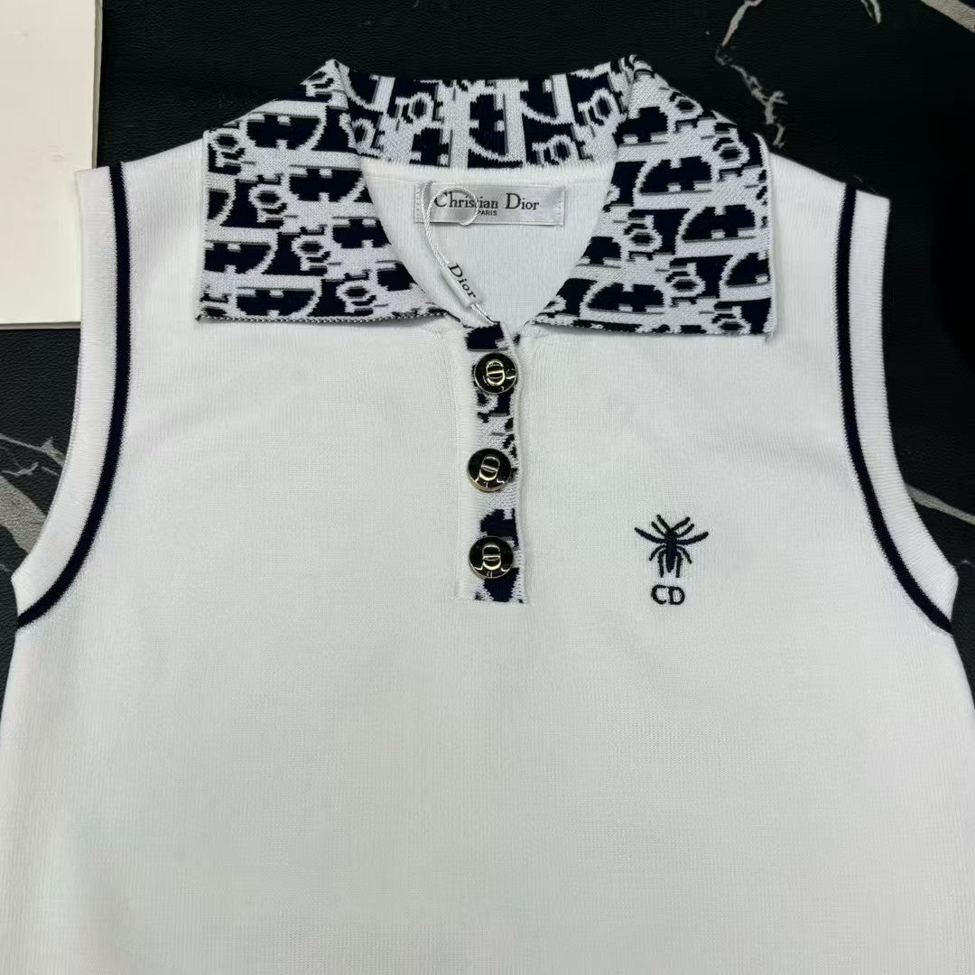 Jacquard knitted vest